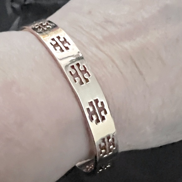 NWOT Tory Burch Authentic Rose Gold Pierced Cuff Bracelet - Picture 10 of 11
